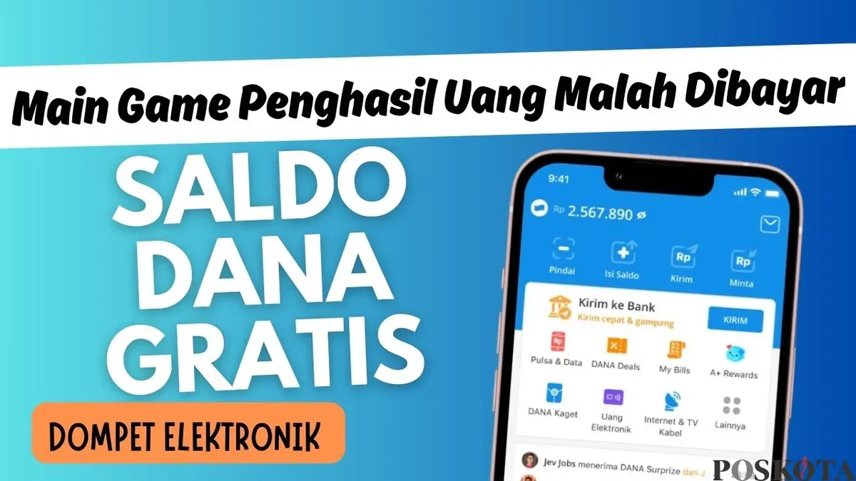 Temukan 5 rekomendasi game penghasil uang terpercaya yang terbukti membayar dengan saldo DANA gratis. (Sumber: Poskota/Neni Nuraeni/DANA)