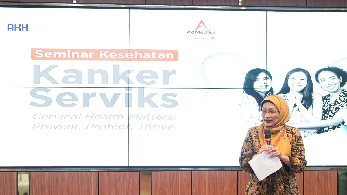 CEO AdMedika Dian Prambini pada acara Seminar Kesehatan Kanker Serviks di ACE Room AdMedika, Telkom STO Gambir, Jakarta, Kamis, 13 Februari 2025. (Sumber: Dok. Telkom)