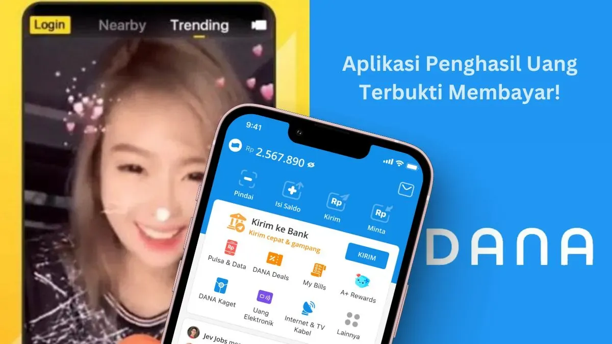 Daftar aplikasi penghasil uang terbukti membayar dengan saldo DANA gratis. (Sumber: Poskota/Faiz)