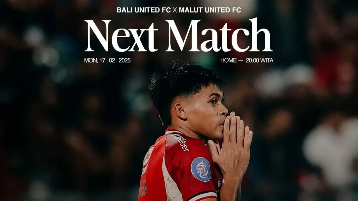 Pertandingan seru Bali United vs Malut United pada pekan 23 BRI Liga 1 2024/2025 hari ini. Cek prediksi line up (Sumber: Instagram @baliunitedfc)