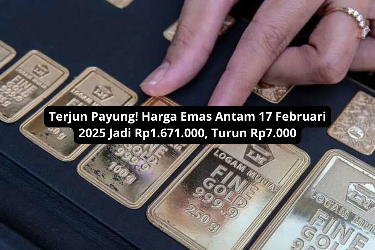 Penurunan harga emas Antam per 17 Februari 2025 membuka peluang investasi menarik bagi para investor. (Sumber: Poskota/Yusuf Sidiq)