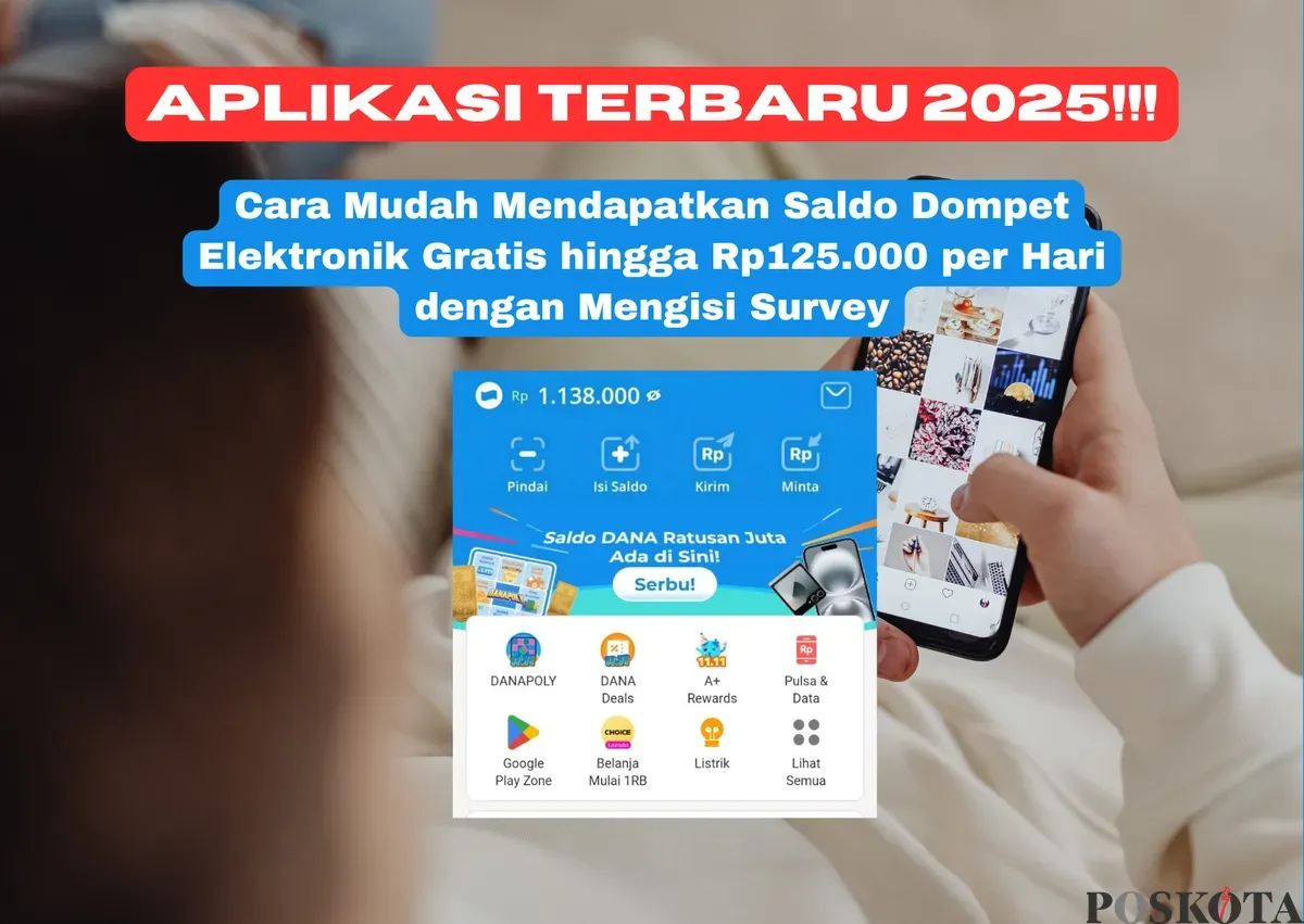 Mudah dan tanpa modal! Hanya butuh 10 menit untuk menyelesaikan satu survey. (Sumber: Poskota/Yusuf Sidiq)