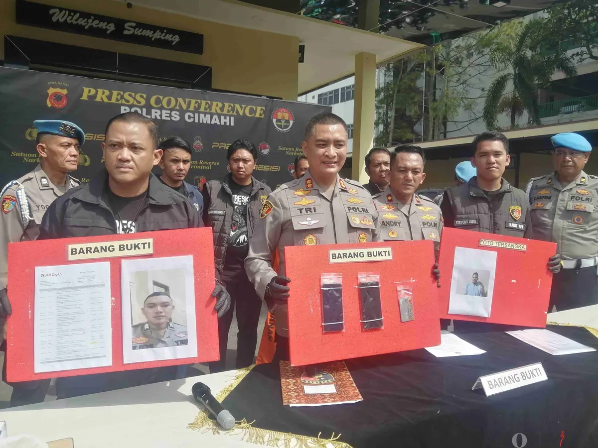 Polres Cimahi melaksanakan gelar perkara di Mako Polres Cimahi, Jalan Amir Machmud, Senin 17 Januari 2025. (Sumber: Poskota/Gatot Poedji Utomo)