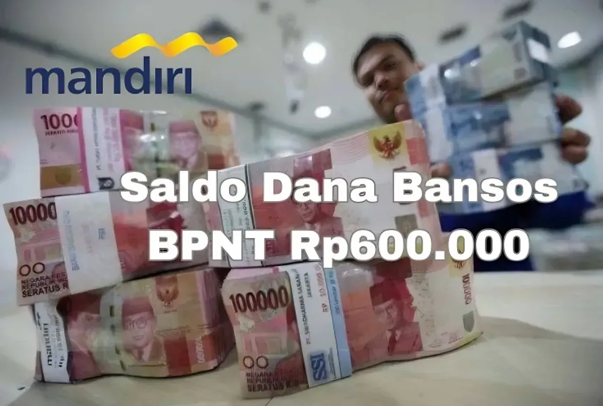 Rekening Mandiri KPM ini telah cair saldo dana bansos Rp600.000 dari BPNT tahap satu 2025, cek info lengkapnya di sini. (Sumber: Poskota/Syania Nurul Lita Baikuni)