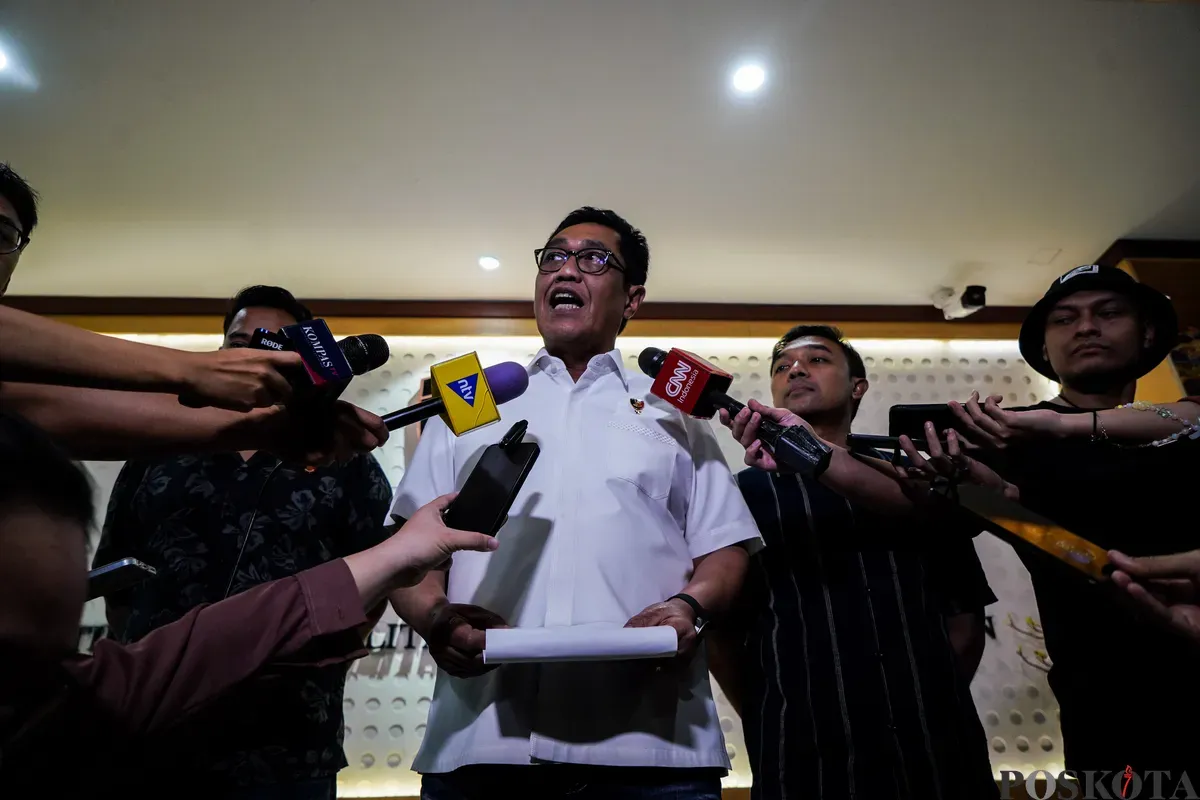 Direktur Tindak Pidana Umum Bareskrim Polri, Brigjen Djuhandhani Rahardjo Puro dalam konferensi pers di Bareskrim Polri, Jakarta Selatan, Selasa, 18 Februari 2025. (Sumber: Poskota/Bilal Nugraha Ginanjar)