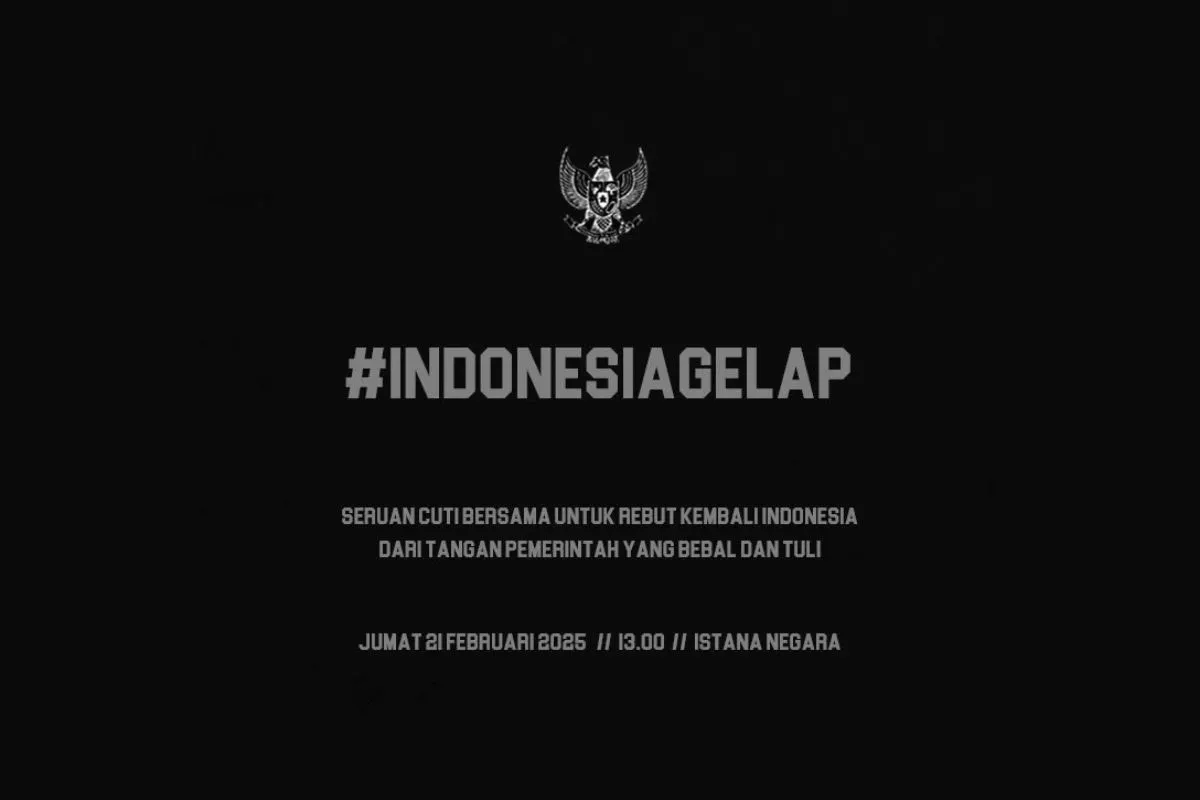 Demonstrasi Indonesia Gelap direncanakan akan kembali digelar pada Jumat, 21 Februari 2025. (Sumber: X/@barengwarga)