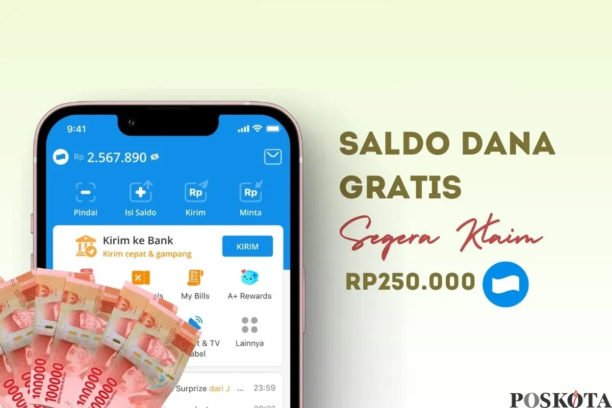 Cara dapat saldo DANA gratis hingga Rp250.000 dari aplikasi penghasil uang di Google. (Sumber: Poskota/Della Amelia)