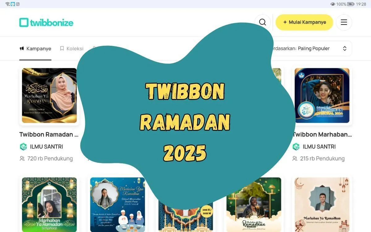 Begini cara buat Twibbon Ramadan 2025. (Sumber: Poskota/Faiz)