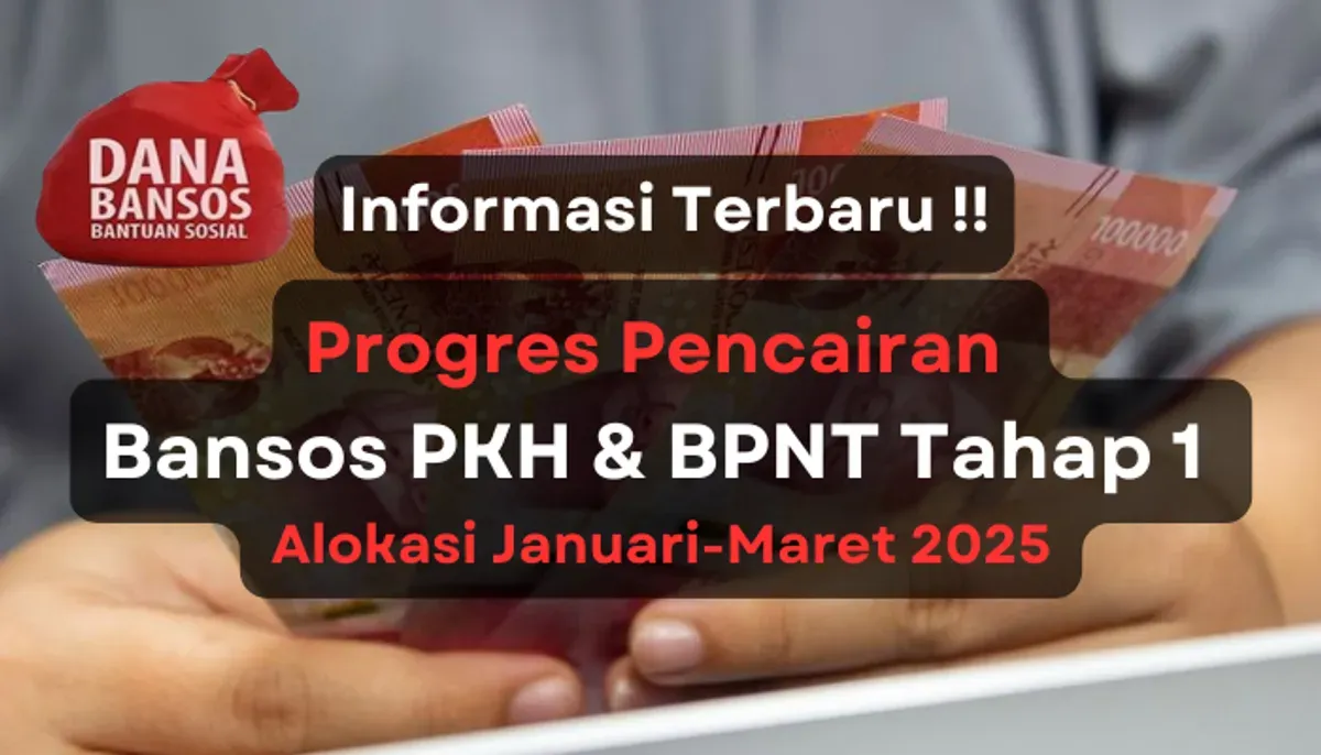 Progres penyaluran pencairan saldo dana bansos PKH dan BPNT tahap 1 alokasi Januari-Maret 2025. (Sumber: Poskota/Aldi Harlanda Irawan)