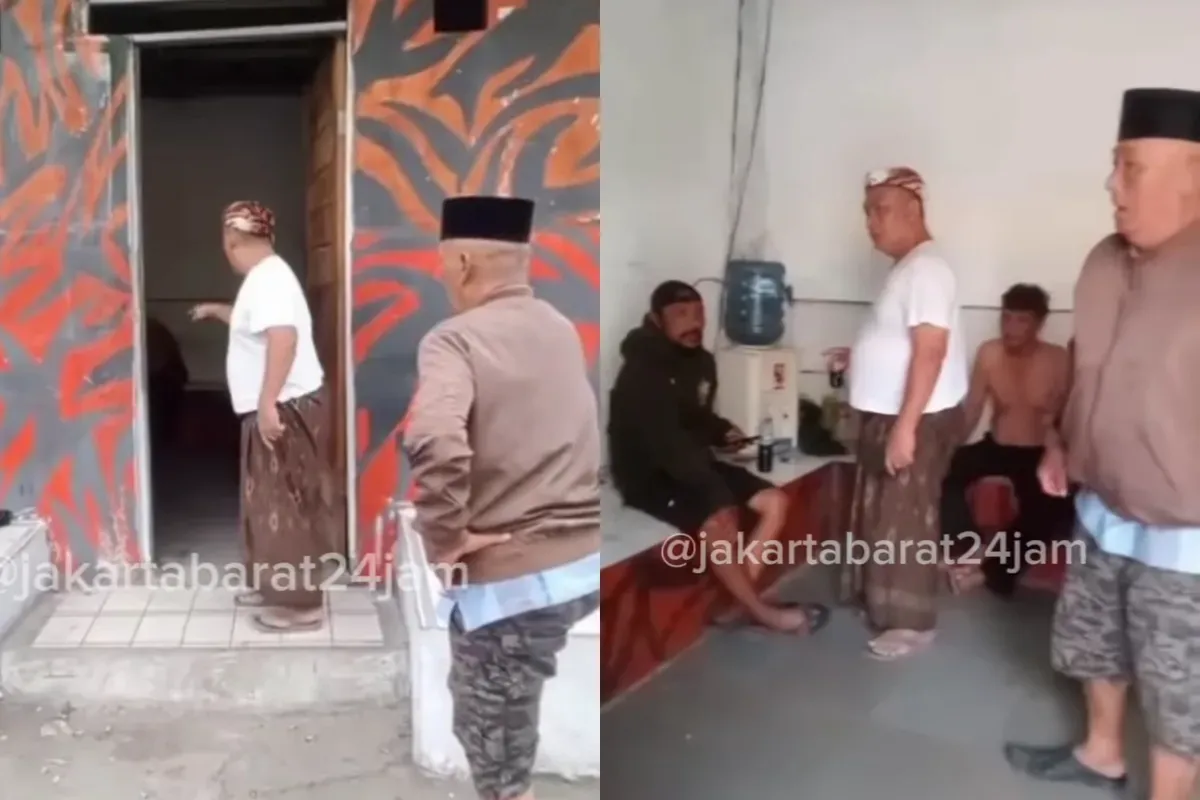 Momen warga di Jakarta Barat gerebek posko Ormas PP yang diduga menjadi tempat pesta minum miras. (Sumber: Tangkap Layar Instagram/@jakartabarat24jam)