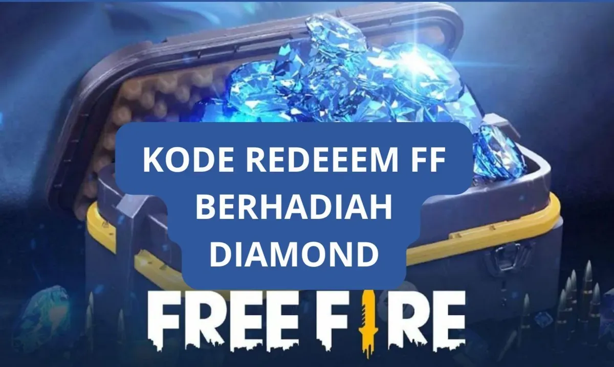 Redeem kode FF berhadiah diamonds gratis. (Canva)