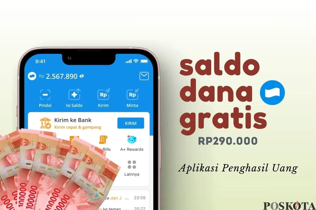 Mainkan aplikasi penghasil uang dan klaim saldo DANA gratis Rp290.000. (Sumber: Poskota/Della Amelia)