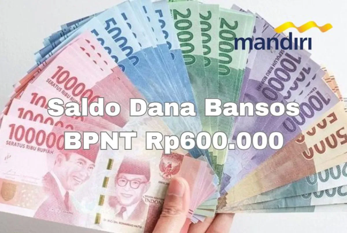 Saldo dana bansos BPNT tahap satu 2025 telah cair masuk ke Bank Mandiri milik KPM. (Sumber: Poskota/Syania Nurul Lita Baikuni)