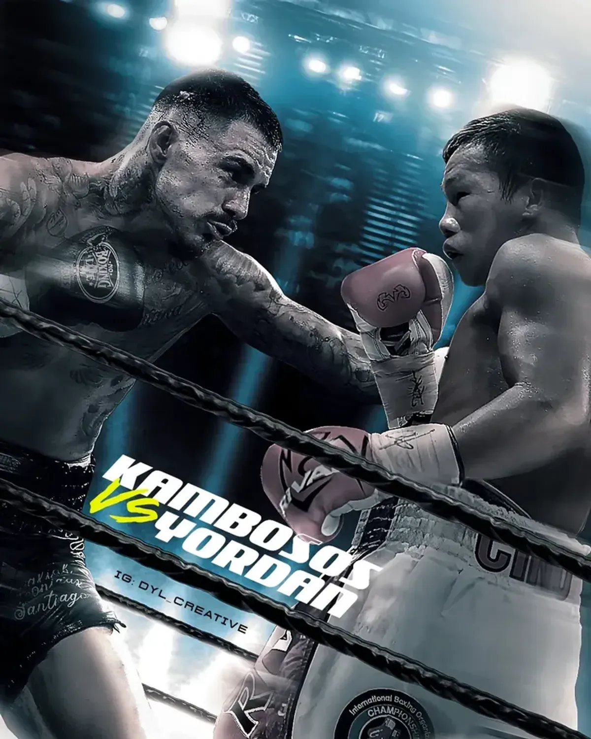 Pertarungan Daud Yordan vs George Kambosos dijadwalkan berlangsung pada 22 Maret 2025 di Qudos Bank Arena, Sydney, Australia. (Sumber: IG: @dyl_creative)