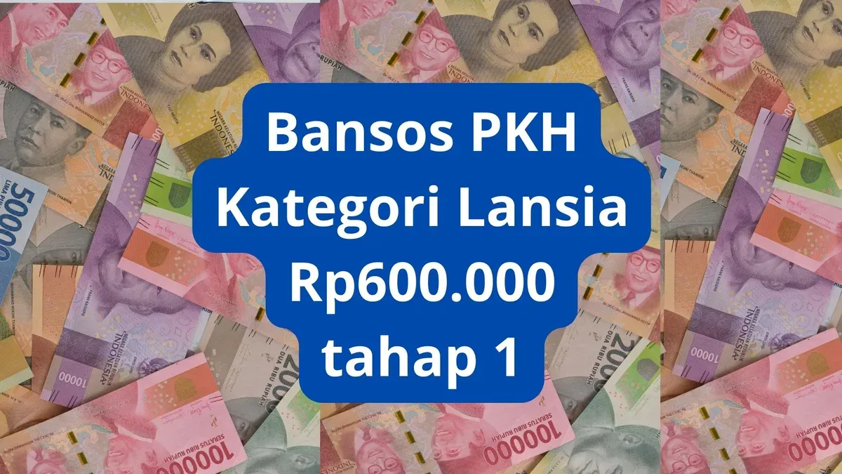 Sudah cair alokasi tahap 1 periode Januari-Maret 2025 Dana Bansos PKH kategori lansia. (Canva)