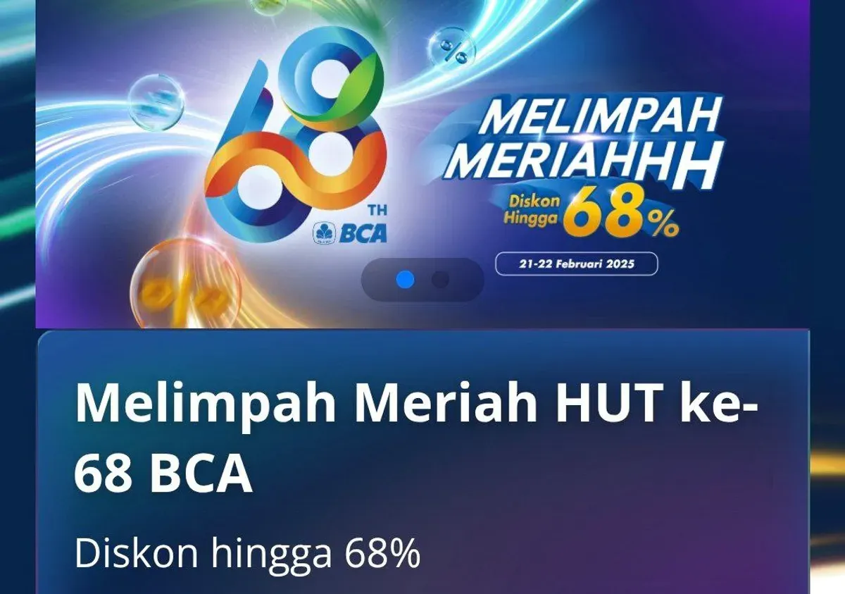 Promo HUT BCA 2025 ke-68. (Sumber: Dok/promo.bca.co.id)