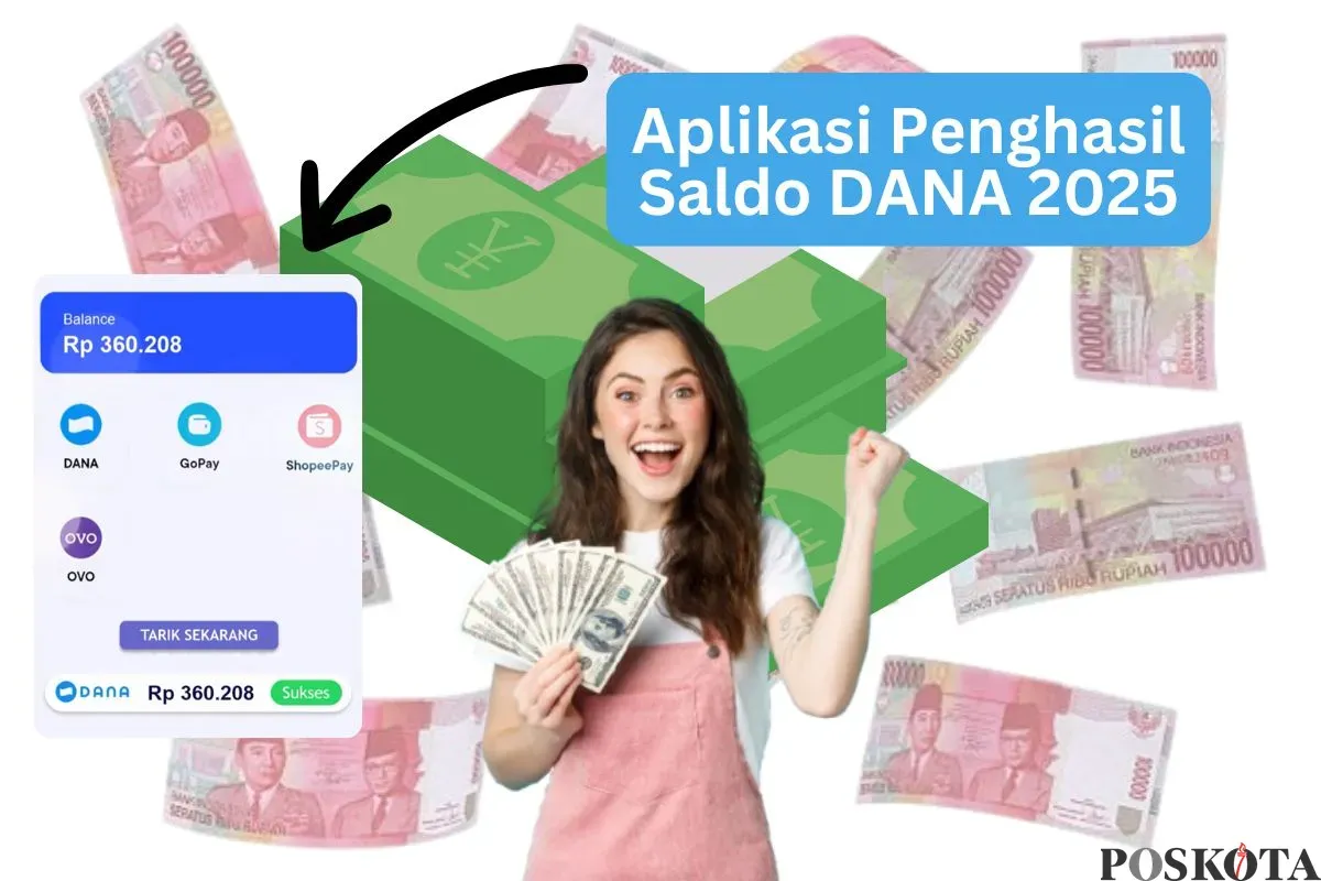 Aplikasi penghasil saldo DANA. (Sumber: Poskota/Arip Apandi)