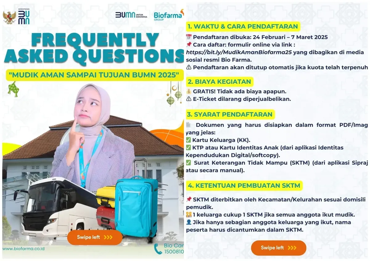 Link Mudik Gratis 2025 dan Cara Daftarnya Resmi dari Bio Farma (Sumber: Instagram/biofarmaid)