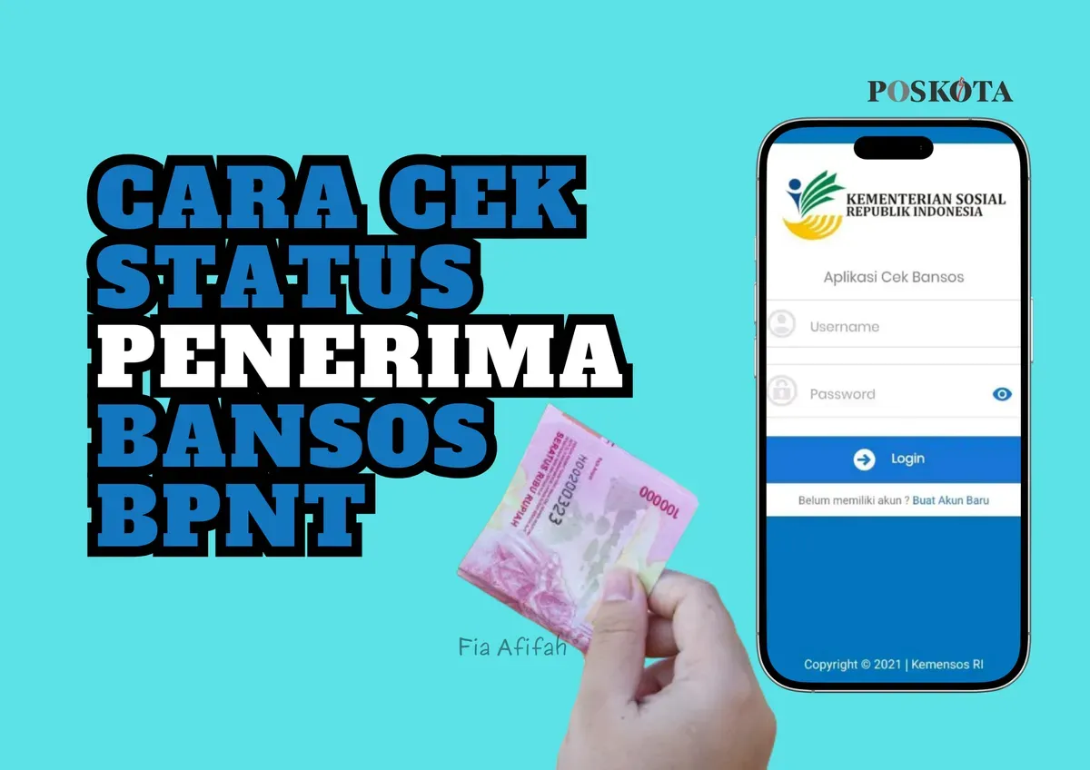 Berikut ini cara cek status penerima bansos BPNT dengan mudah lewat Hp. (Sumber: Poskota/ Fia Afifah)