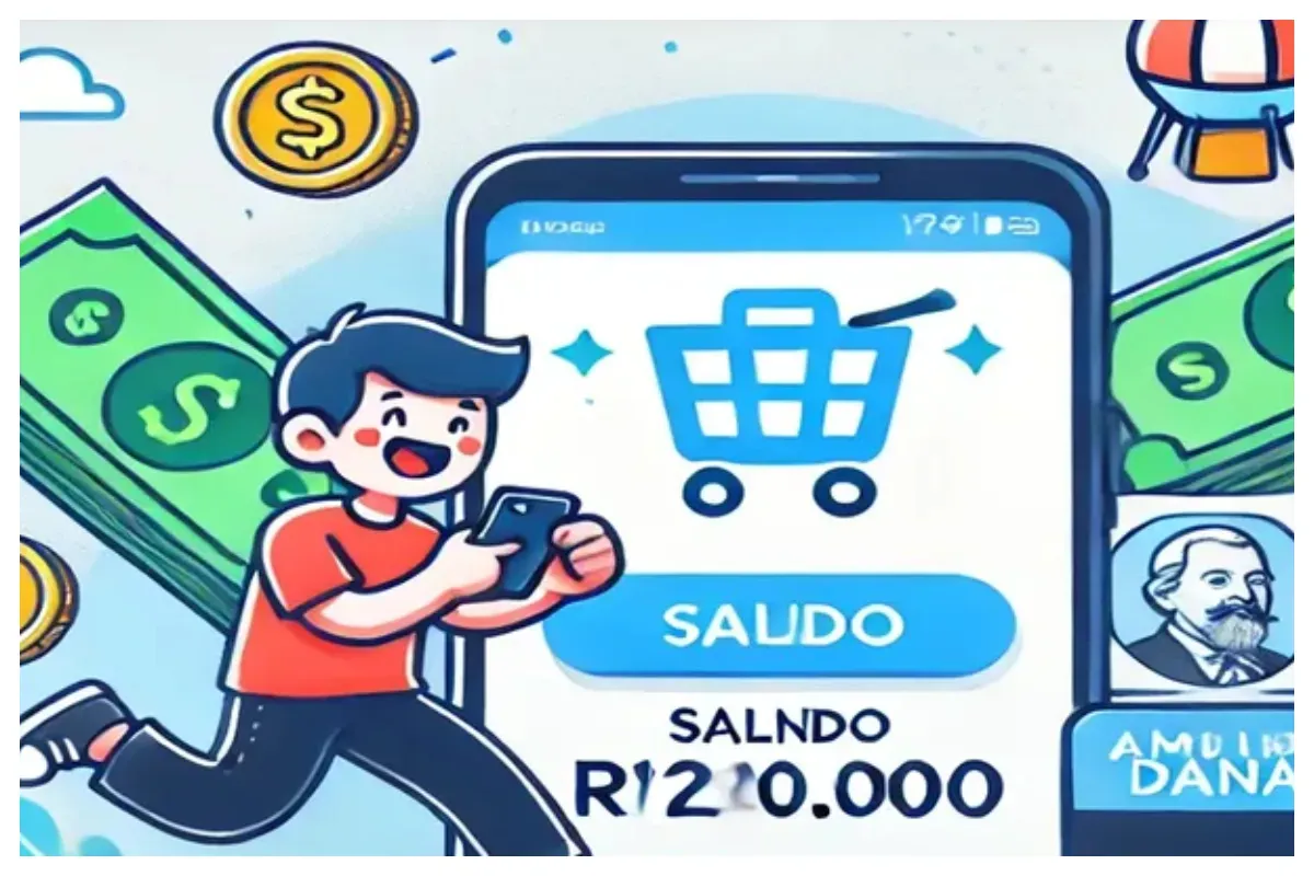 ilustrasi mendapatkan saldo gratis dari fitur DANA Kaget (Sumber: DANA)