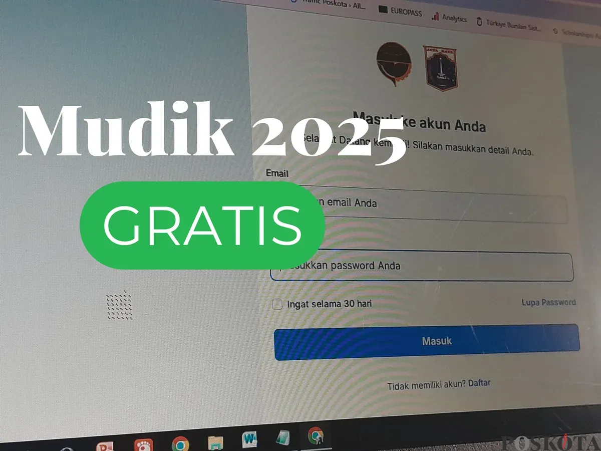 Ini link pendaftaran untuk bisa mengikuti program mudik gratis. (Sumber: Poskota/Huriyyatul Wardah)