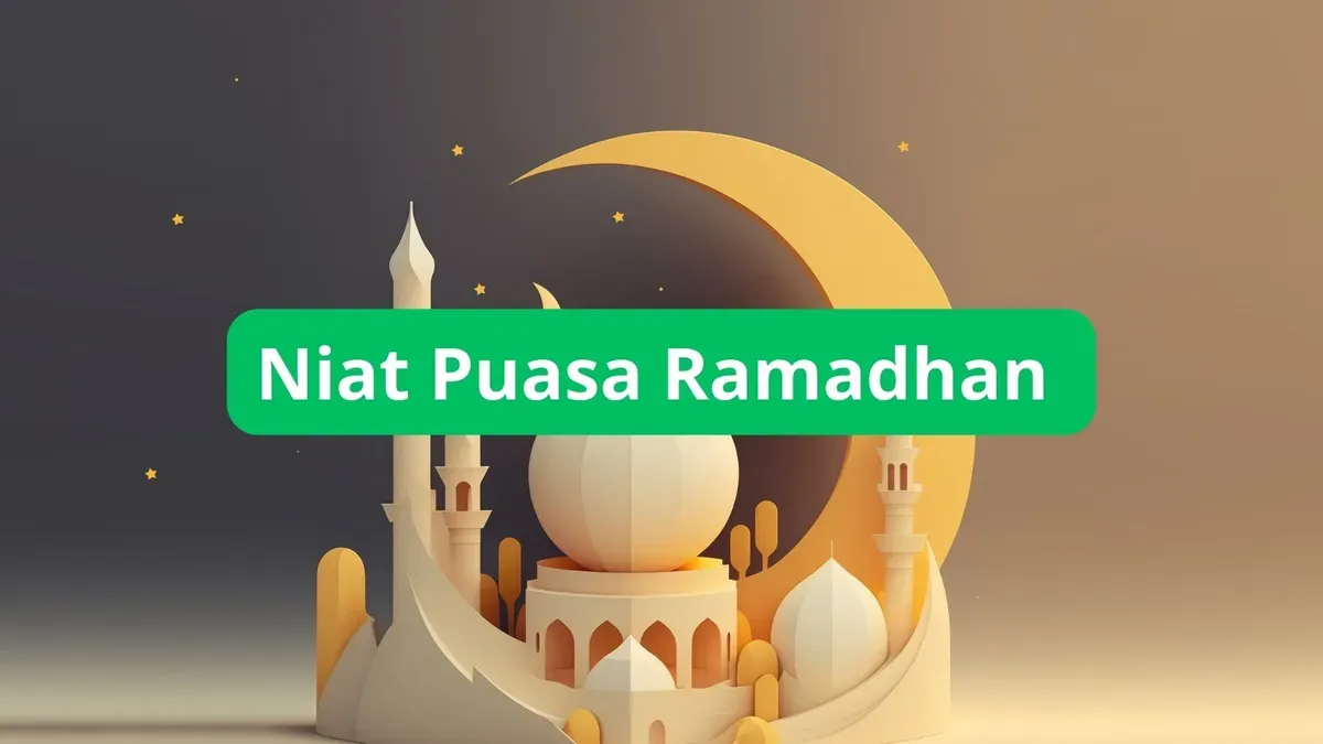 Bacaan lengkap niat puasa Ramadhan 2025. (Canva)