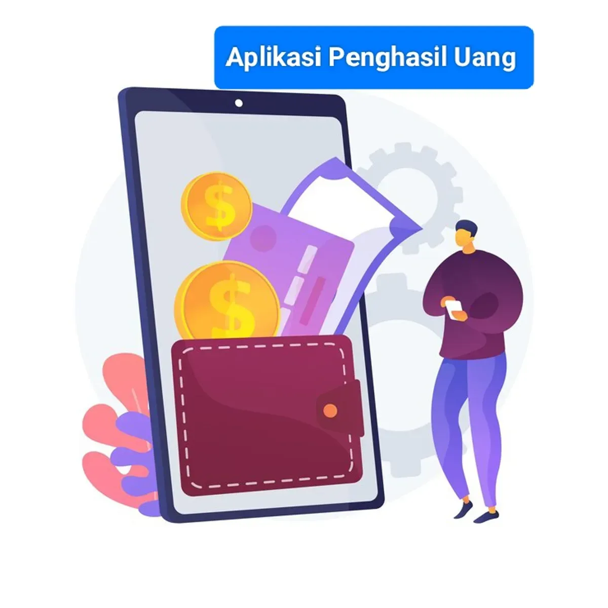 Dapatkan uang gratis dari aplikasi penghasil uang. (Sumber: Freepik/vectorjuice)