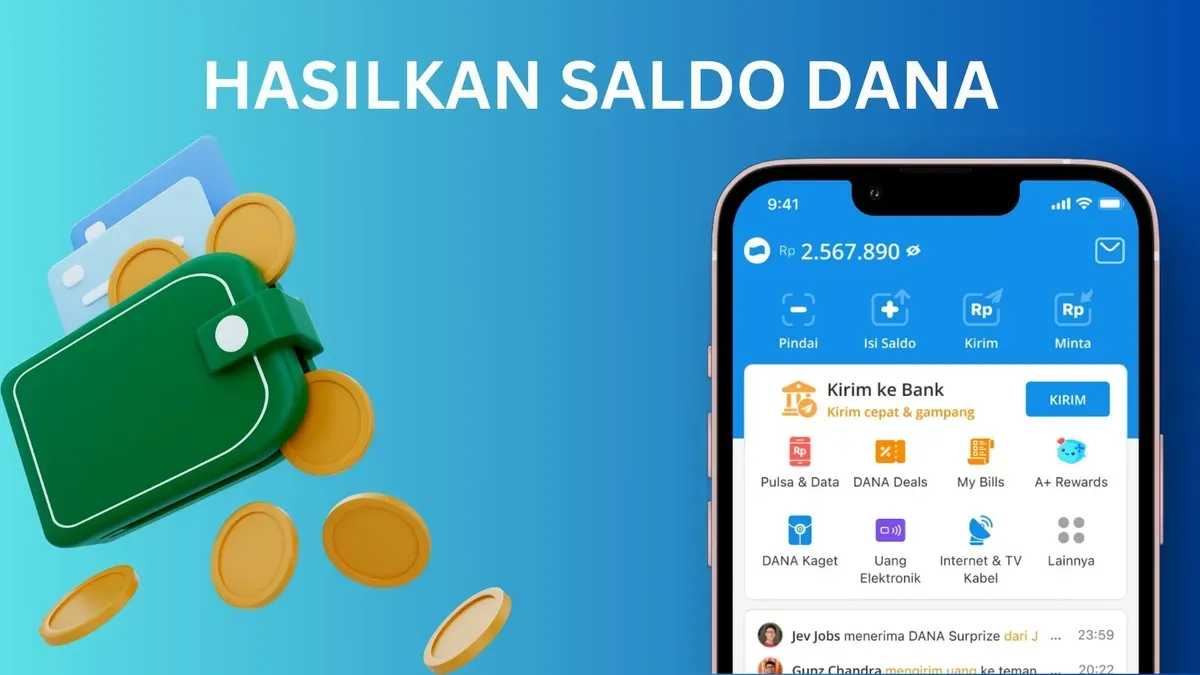 Cara hasilkan saldo DANA gratis melalui beberapa cara menarik. (Sumber: Canva)