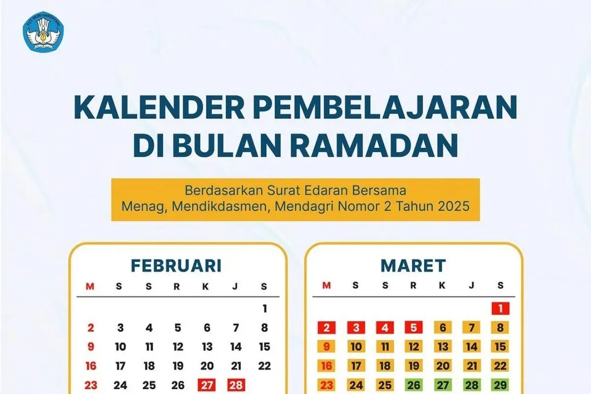 Jadwal libur untuk anak-anak sekolah. (Sumber: Instagram/ditjen.paud.dikdasmen)