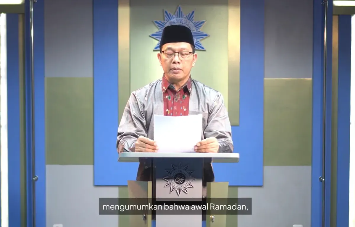 Muhammadiyah menetapkan awal puasa dan lebaran 2025 berdasarkan hisab. (Sumber: Tangkapan Layar/Muhammadiyah Channel)