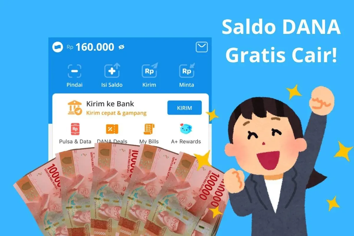 Panduan klaim saldo DANA gratis Rp160.000 yang langsung cair ke dompet digital. (Sumber: Poskota/Audie Salsabila)