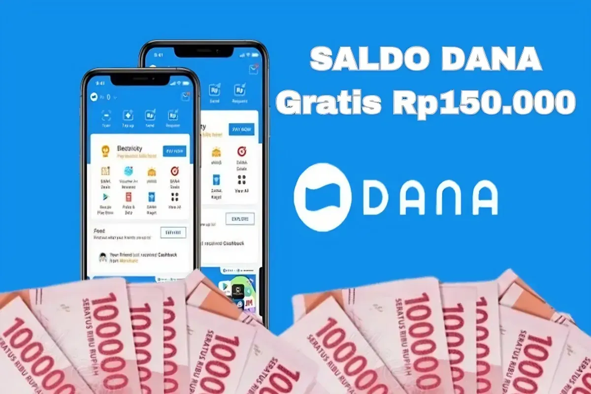 Cara mendapatkan saldo DANA Gratis dari aplikasi penghasil uang Rp150.000 masuk dompet elektronik. (Sumber: Poskota/Syania Nurul Lita Baikuni)