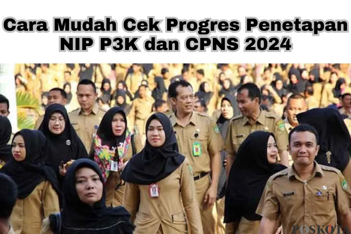 Cara mengecek progres penetapan NIP P3K dan CPNS 2024 dengan tiga cara mudah. (Sumber: Poskota/Arip Apandi)