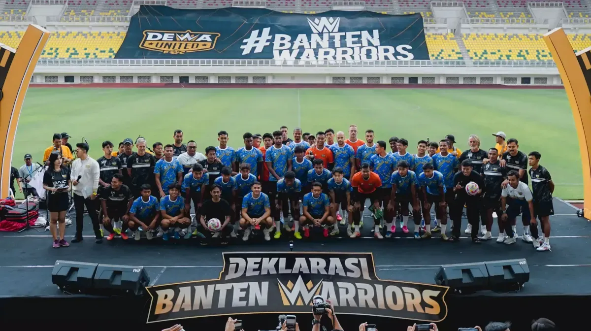 Dewa United gelar acara peresmian ganti julukan jadi Banten Warriors. (Foto: dewaunited.com)