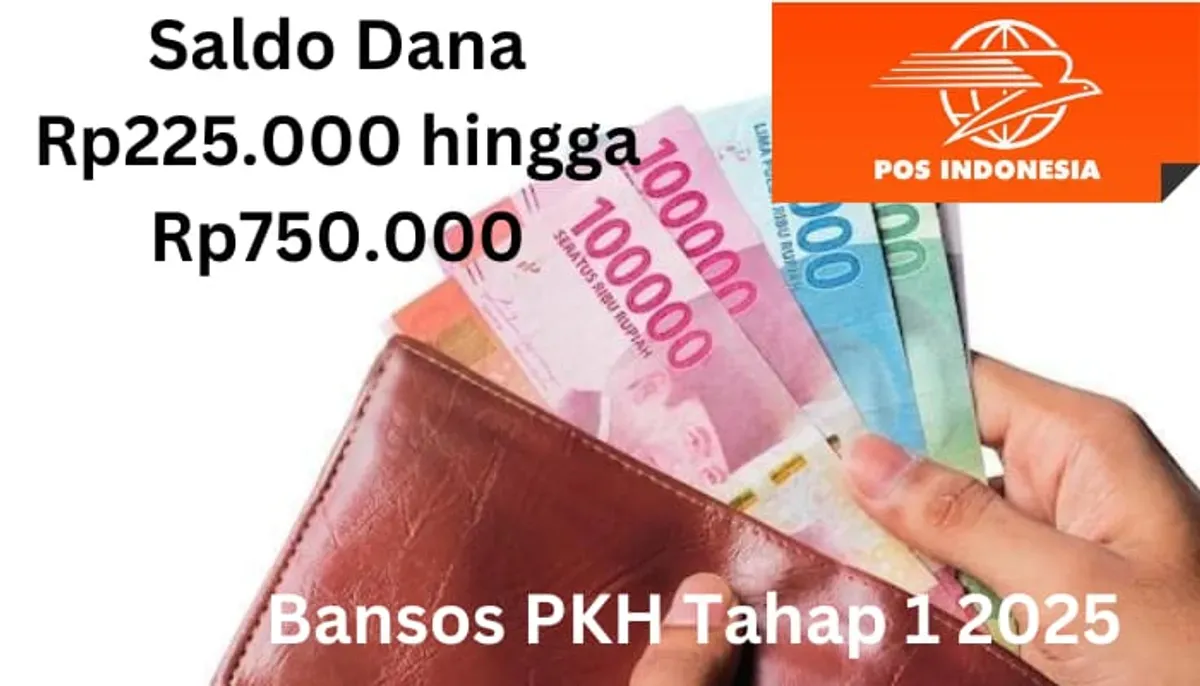 Saldo dana Rp225.000 hingga Rp750.000 dari bansos PKH tahap 1 2025 sudah bisa diambil hari ini via Pos Indonesia. (Sumber: Poskota/Gabriel Omar Batistuta)