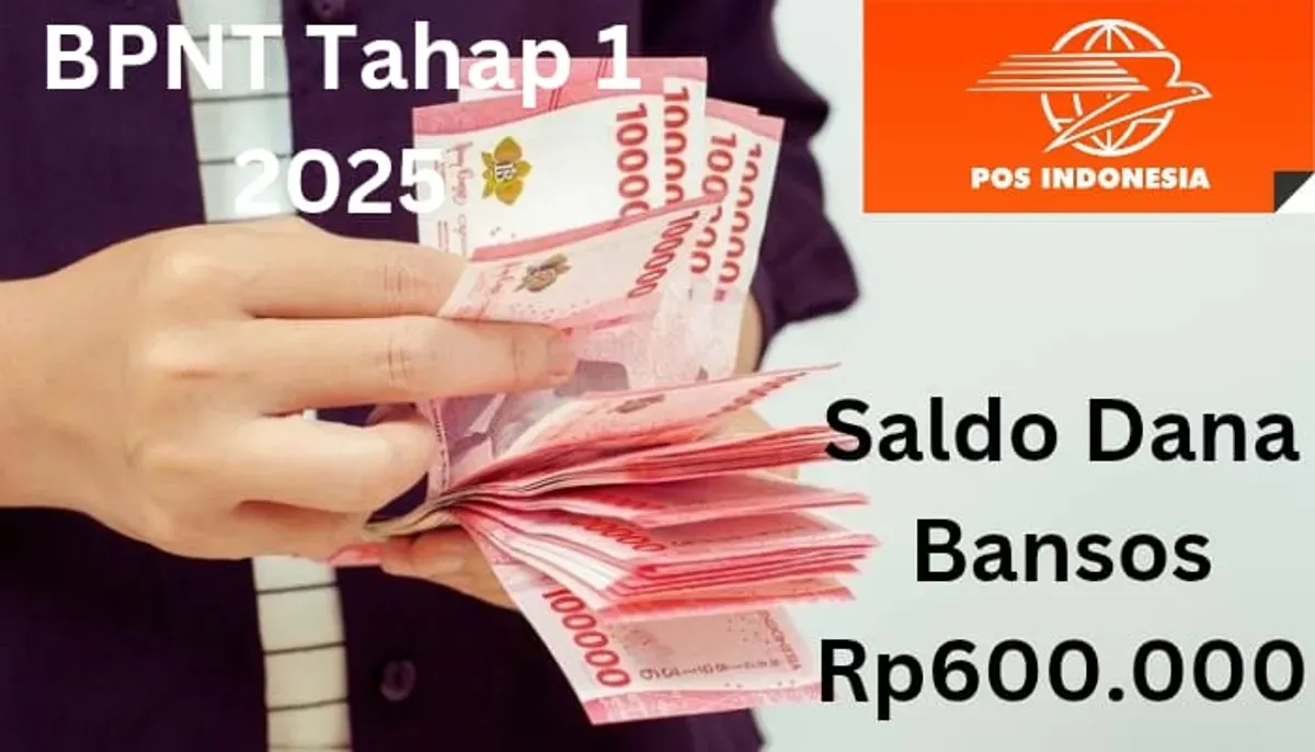 Saldo dana bansos Rp600.000 dari program BPNT tahap 1 2025 bisa dicairkan via Kantor Pos. (Sumber: Poskota/Gabriel Omar Batistuta)