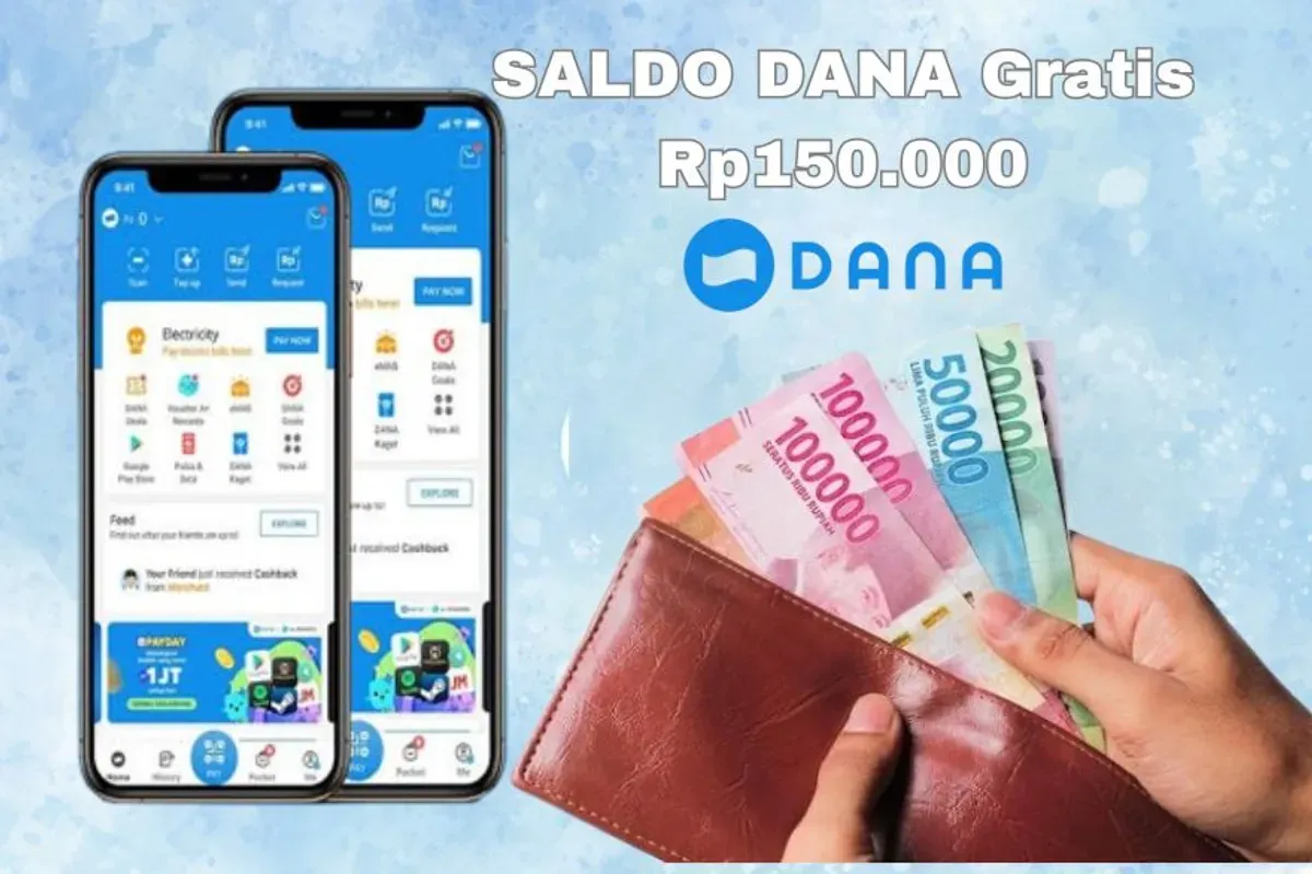 Cara klaim aplikasi penghasil saldo DANA Gratis Rp150.000 masuk dompet elektronik. (Sumber: Poskota/Syania Nurul Lita Baikuni)