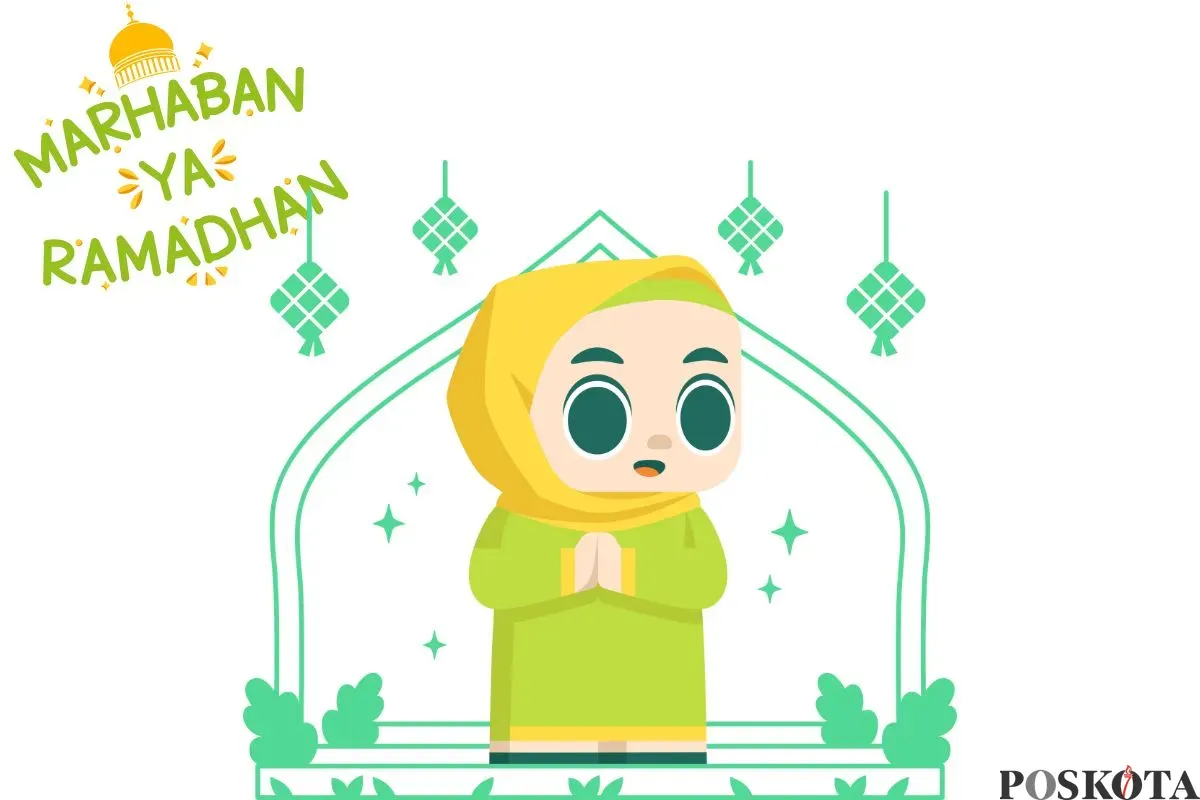 Cara membuat poster pawai Ramadan. (Sumber: Poskota/Arip Apandi)