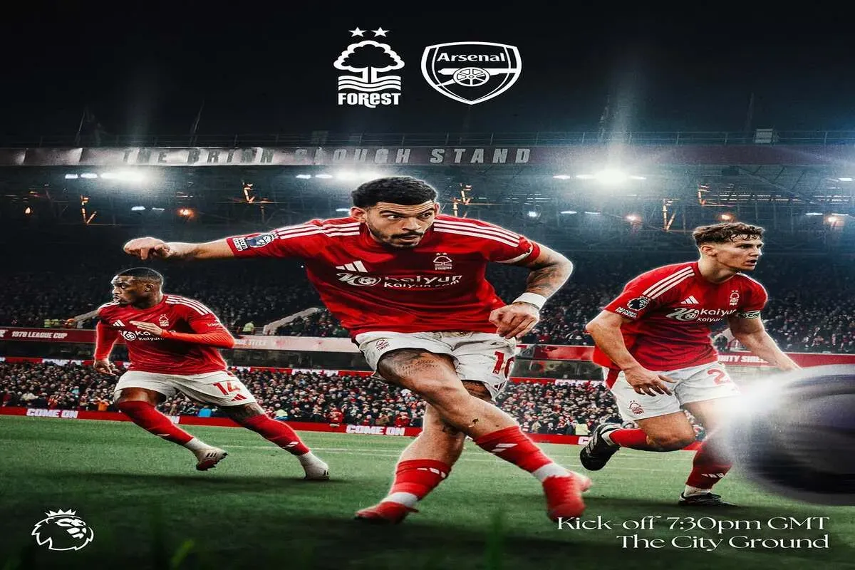 The Gooners akan bertandang ke City Stadium untuk melawan Nottingham Forest, saksikan melalui link live streaming Nottingham Forest vs Arsenal. (Sumber: Instagram: @officialnffc)