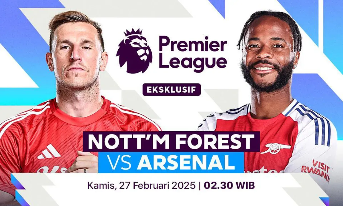 Link live streaming Nottingham Forest vs Arsenal. (Sumber: Vidio)