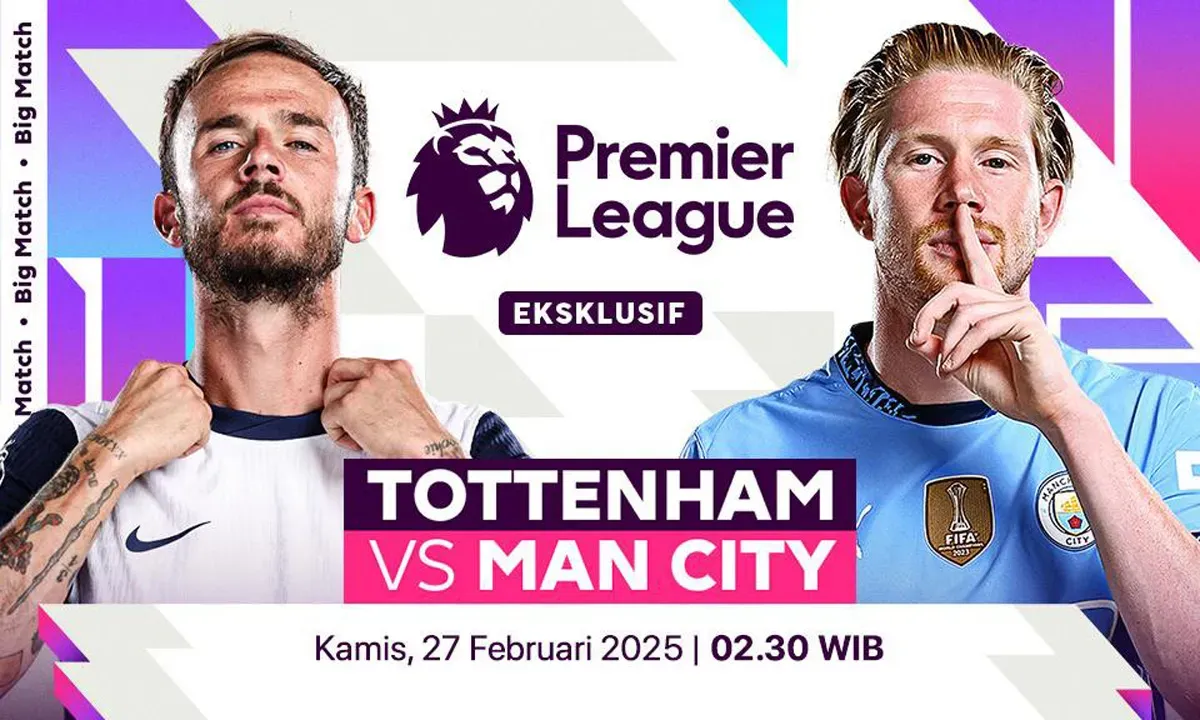 Link live streaming Tottenham vs Manchester City. (Sumber: Vidio)