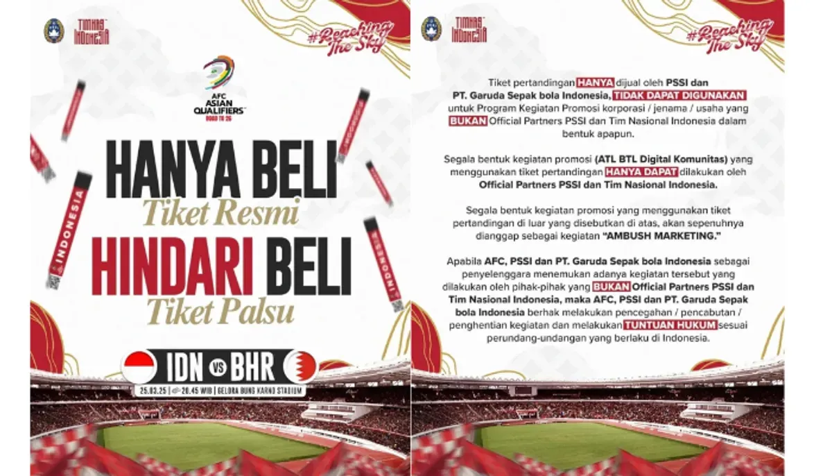 Cara pembelian tiket Timnas Indonesia vs Bahrain melalui aplikasi Livin' by Mandiri (Sumber: Instagram/@timnasindonesia)