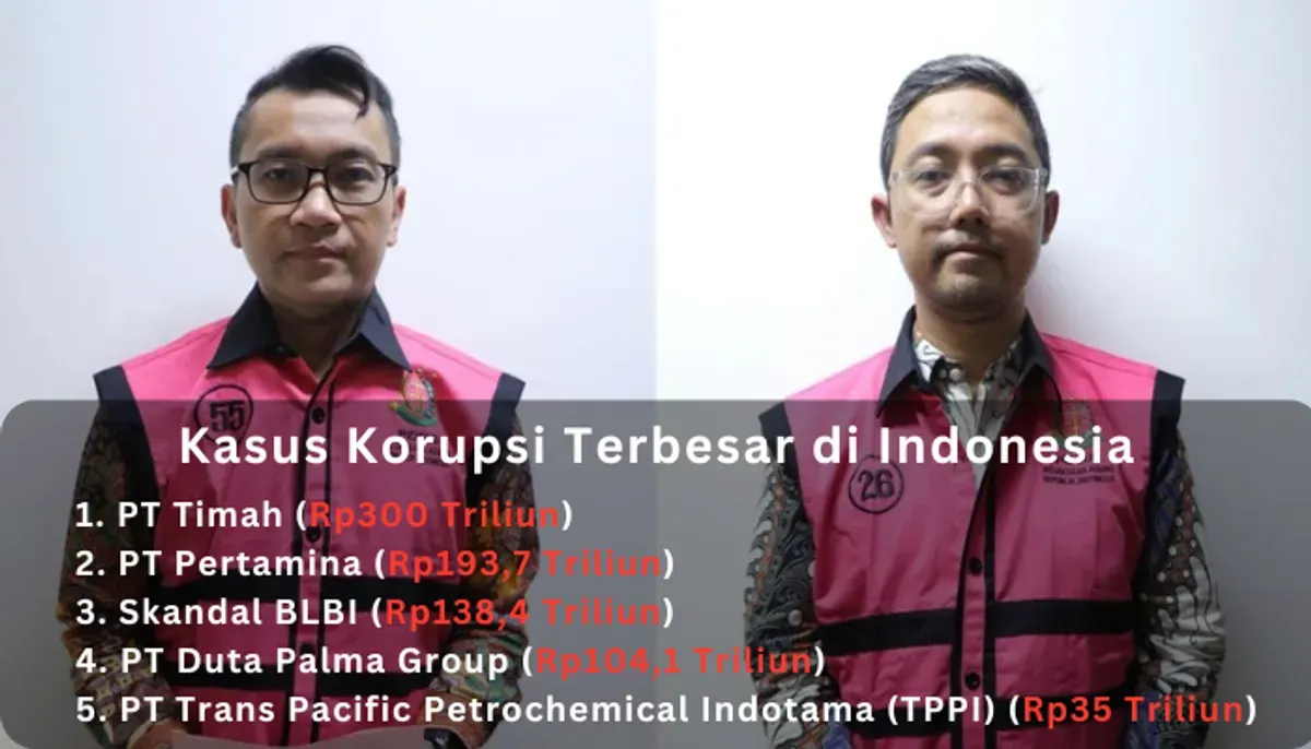 Kasus korupsi terbesar di Indonesia, PT Pertamina memasuki posisi ke-2. (Sumber: Dokumentasi Kejaksaan Agung)