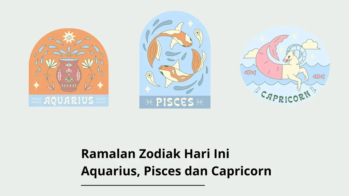 Ramalan asmara bagi berzodiak Aquarius, Capricorn dan Pisces hari ini Kamis 27 Februari 2025. (Canva)