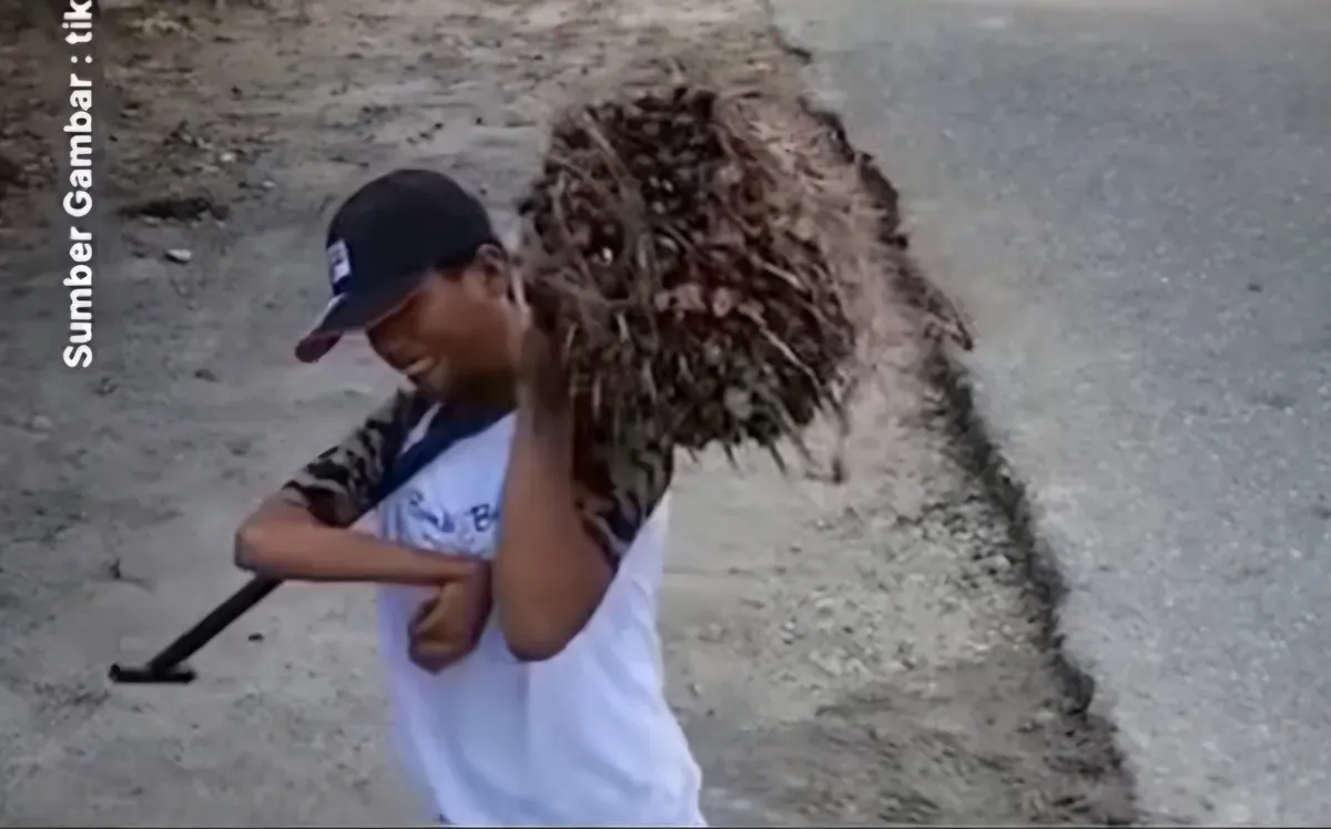 Dirut pertamina tersandung kasus korupsi, netizen bandingkan dengan Fernando, pekerja disabilitas di kebun sawit. (Sumber: Instagram)