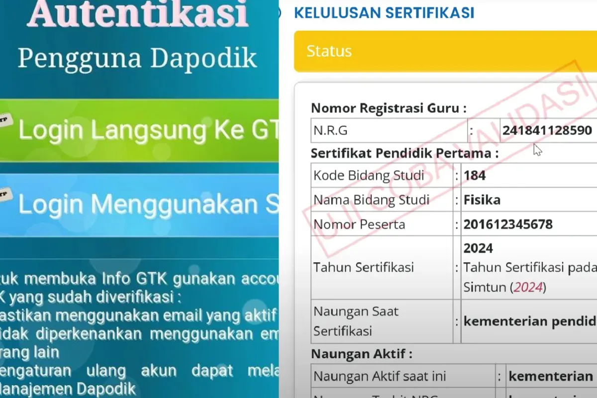 Validasi SKTP sudah tampil di Info GTK, cek status validasi TPG Anda sekarang! (Sumber: Istimewa)