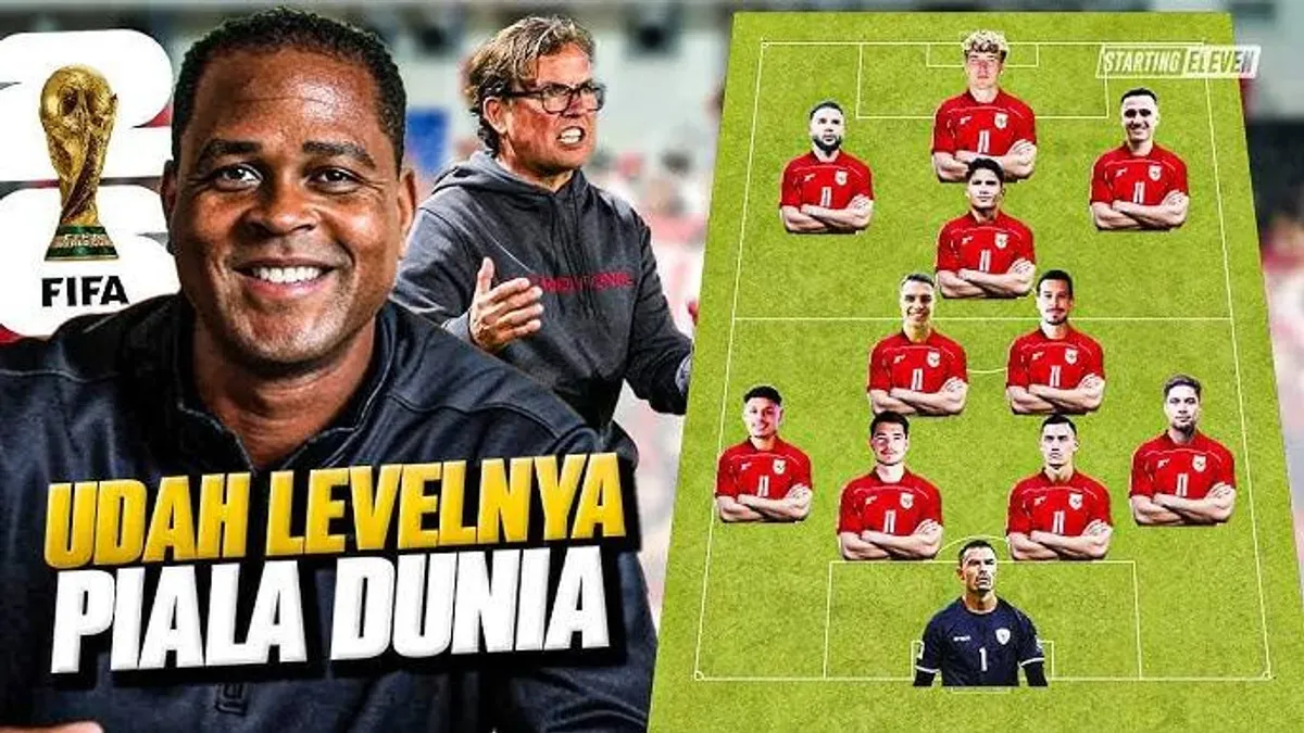 Begini prediksi formasi Timnas Indonesia di bawah arahan Patrick Kluivert. (Sumber: YouTube/Starting Eleven)