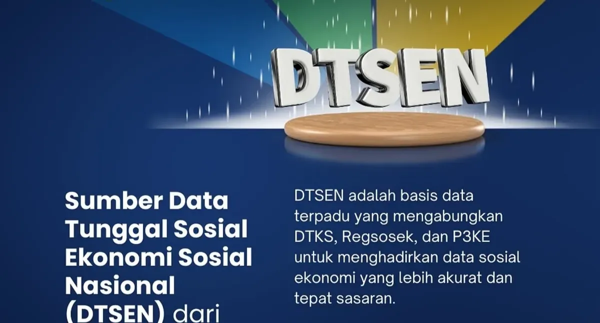 Penyaluran bansos tahap 2 periode April-Juni 2025 gunakan sistem pendataan yaitu dengan sistem DTSEN. (IG Kemensos RI)