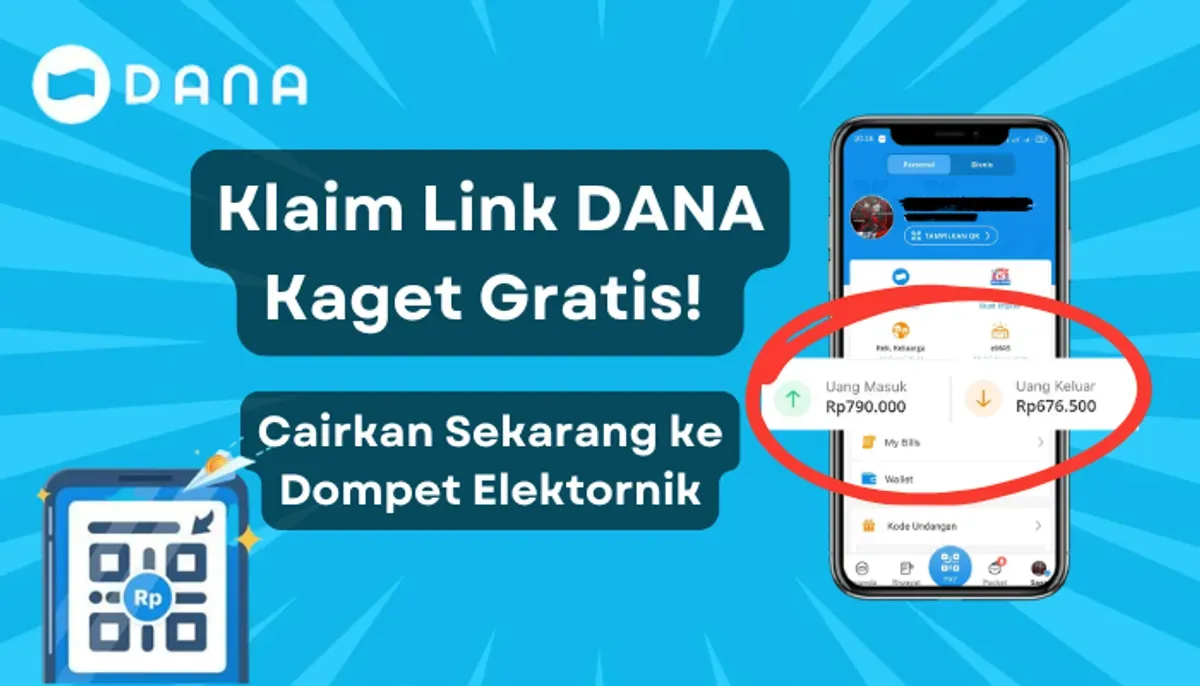 Klaim saldo DANA Kaget resmi hingga Rp200.00 cair ke akun dompet elektronik. (Sumber: Poskota/Aldi Harlanda Irawan)