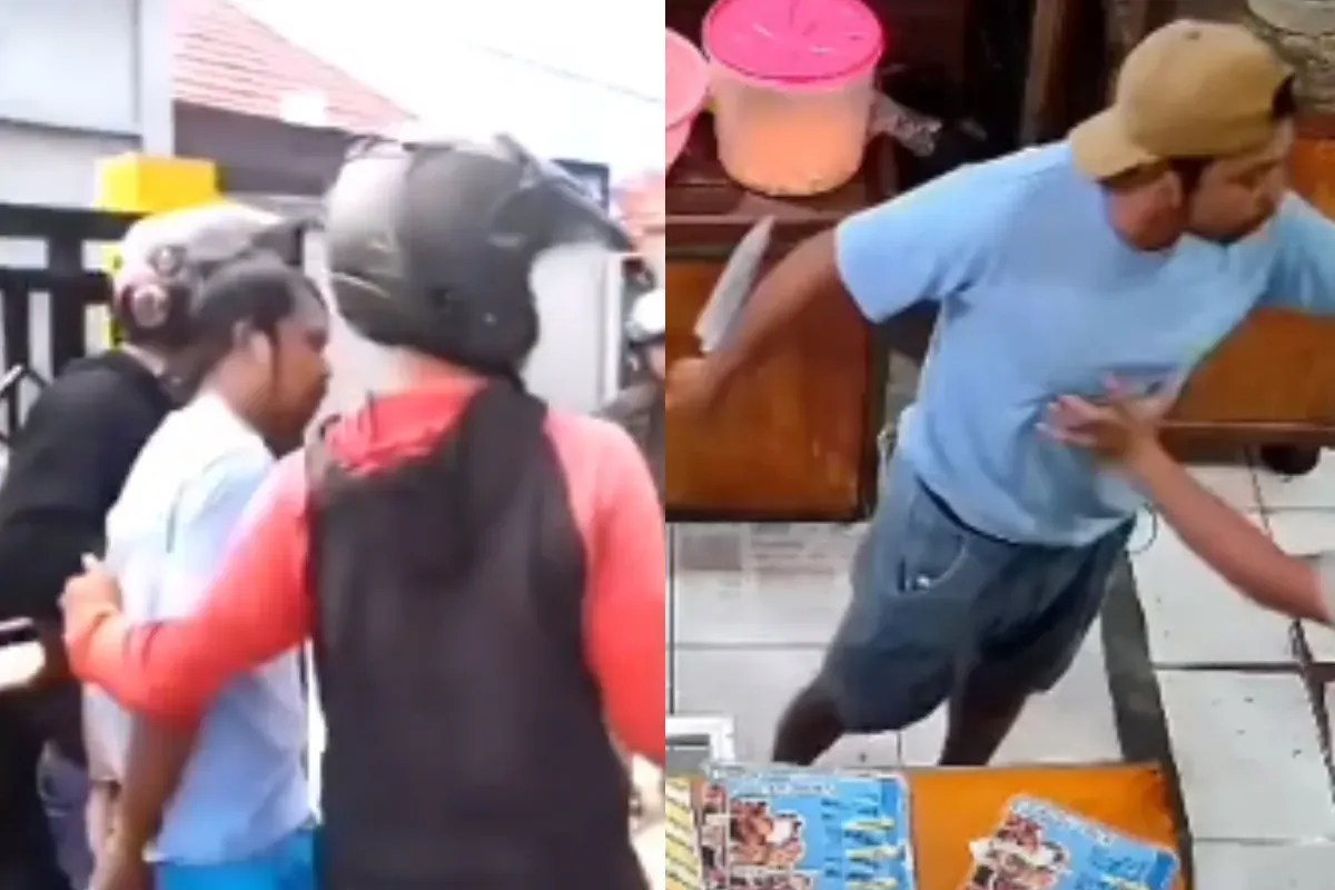 Preman yang ancam dan todongkan sajam ke karyawan warung makan di Kendari berhasil diamankan polisi. (Sumber: Tangkap Layar X/@Pai_C1)